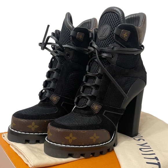 New Louis Vuitton Monogram High Heel Star Trail Boots - Picture 1 of 8